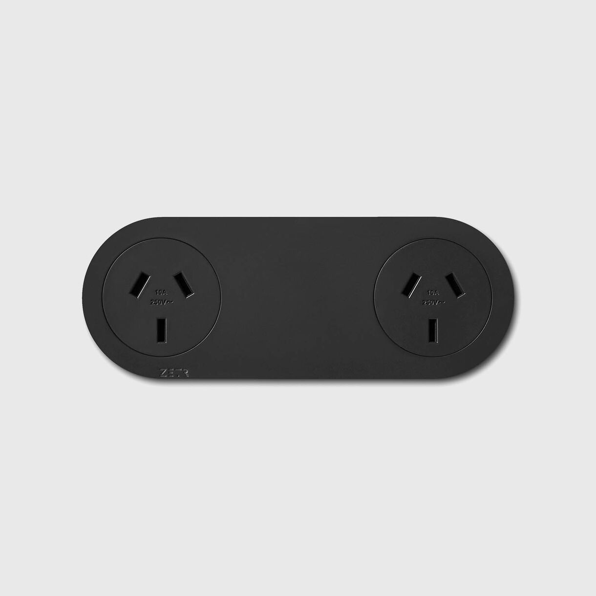 Surface Double Outlet, Matte Black